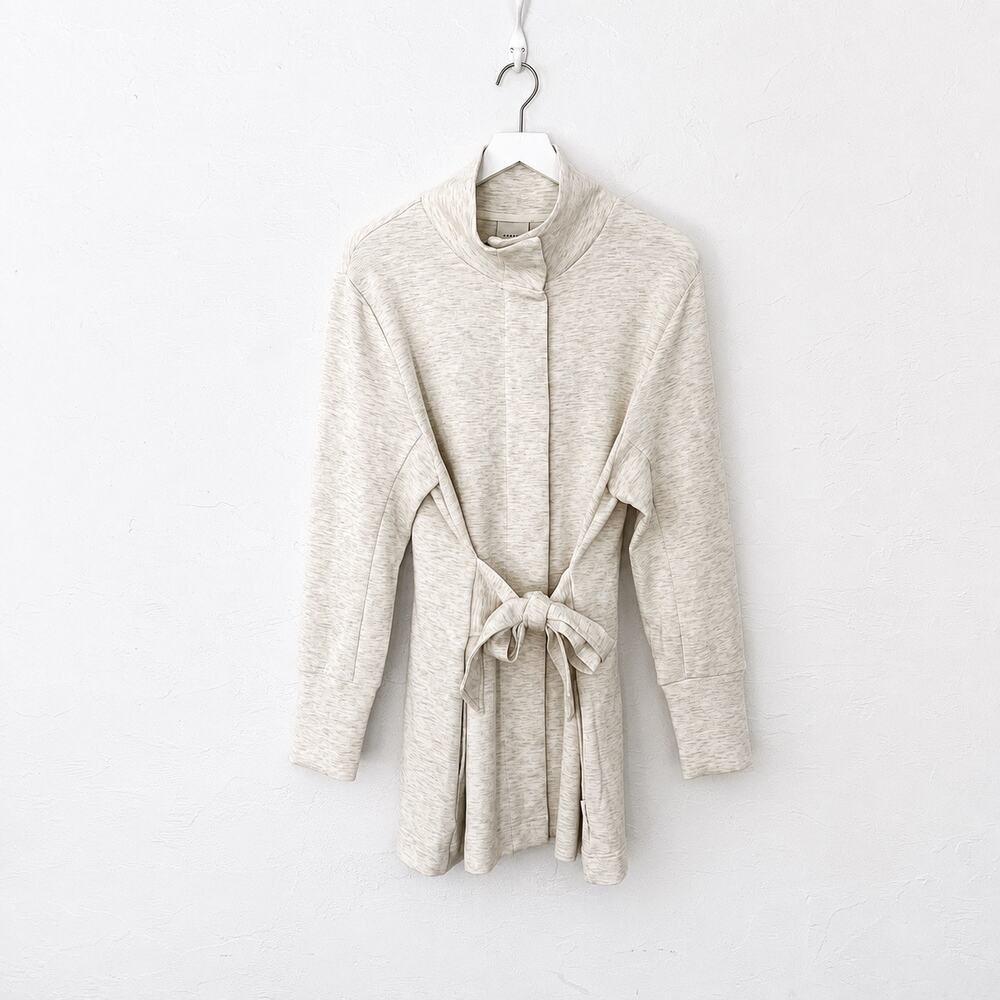 Varley Anset DoubleSoft Belted Jacket Ivory Marl Large NWT Athleisure